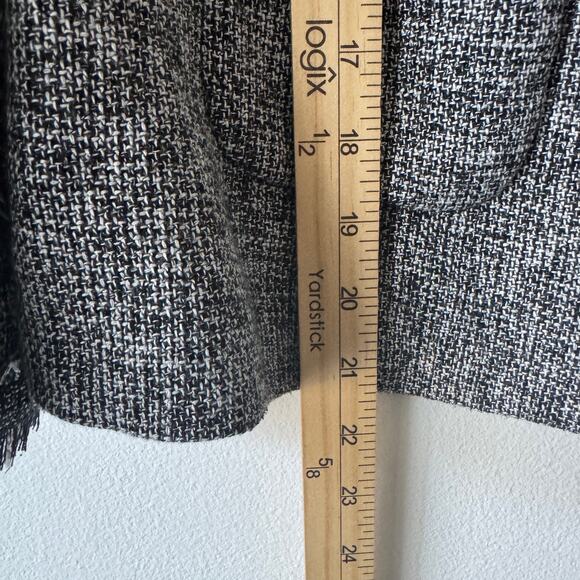 Vtg The Limited Blazer Womens Large Black Tweed Fringe Business Old Money Twee - Picture 9 of 10